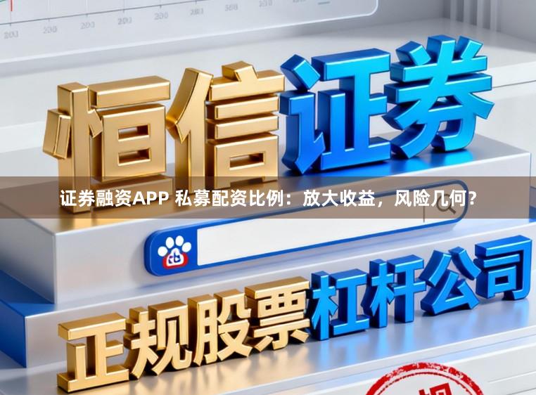 证券融资APP 私募配资比例：放大收益，风险几何？